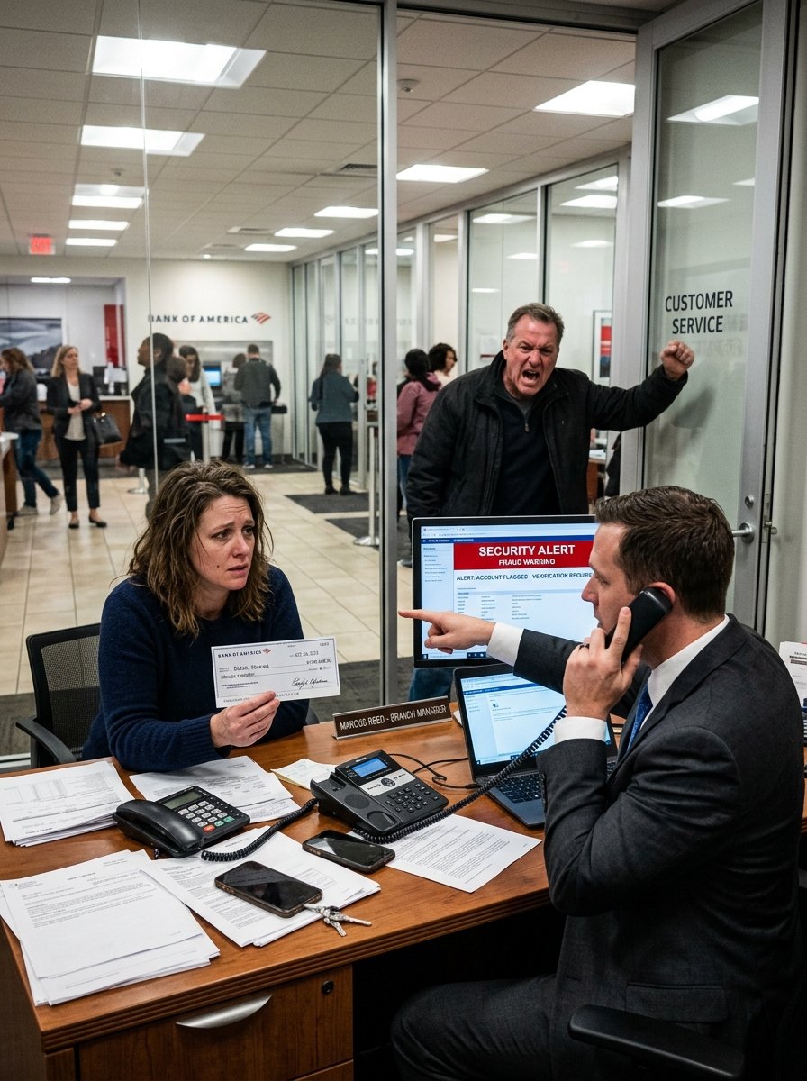 “My Brother Demanded Grandpa’s $100,000 Birthday Check — The Bank Manager Turned Pale”