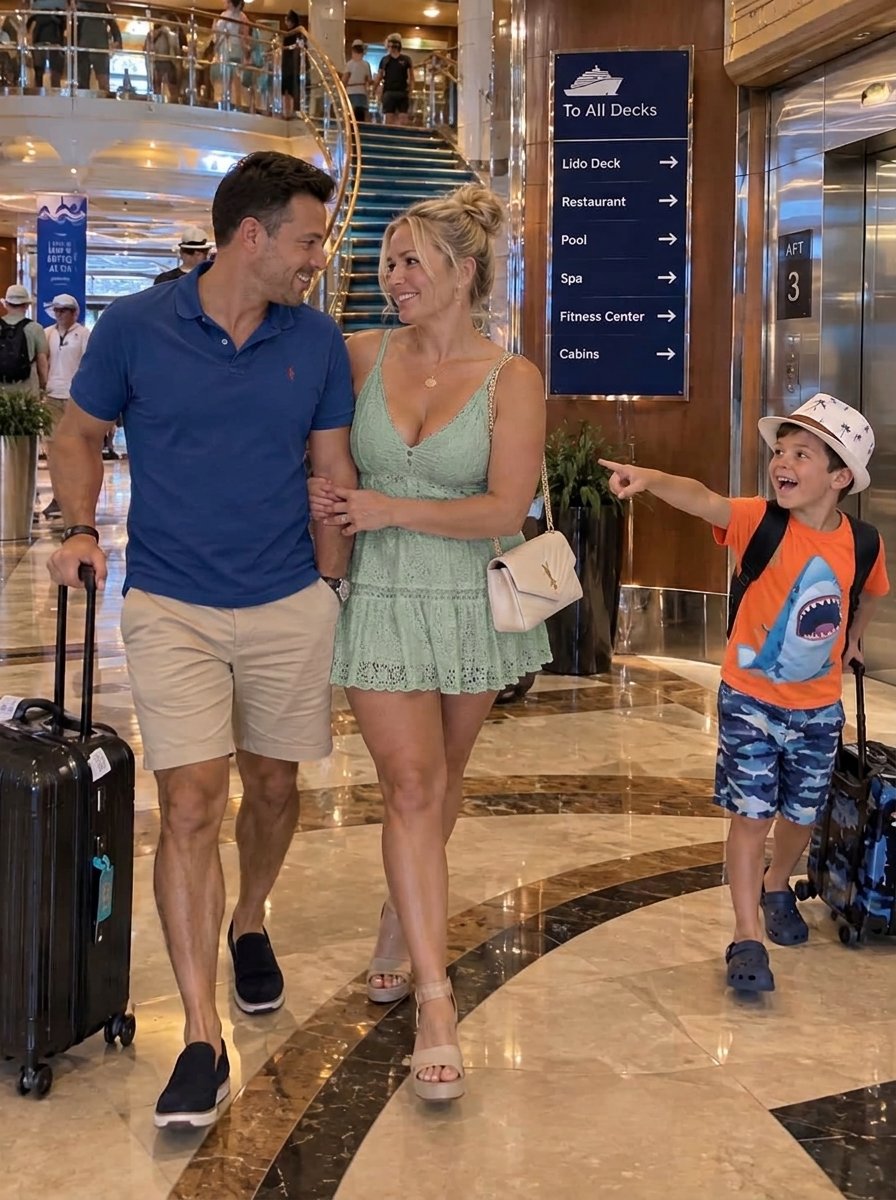 . Our 6-Month-Old Was Crying in My Arms When My Husband Sprinted Past Us to Help a Beautiful Woman. Then Our Son Took the Mic, and 800 Passengers Went Silent.