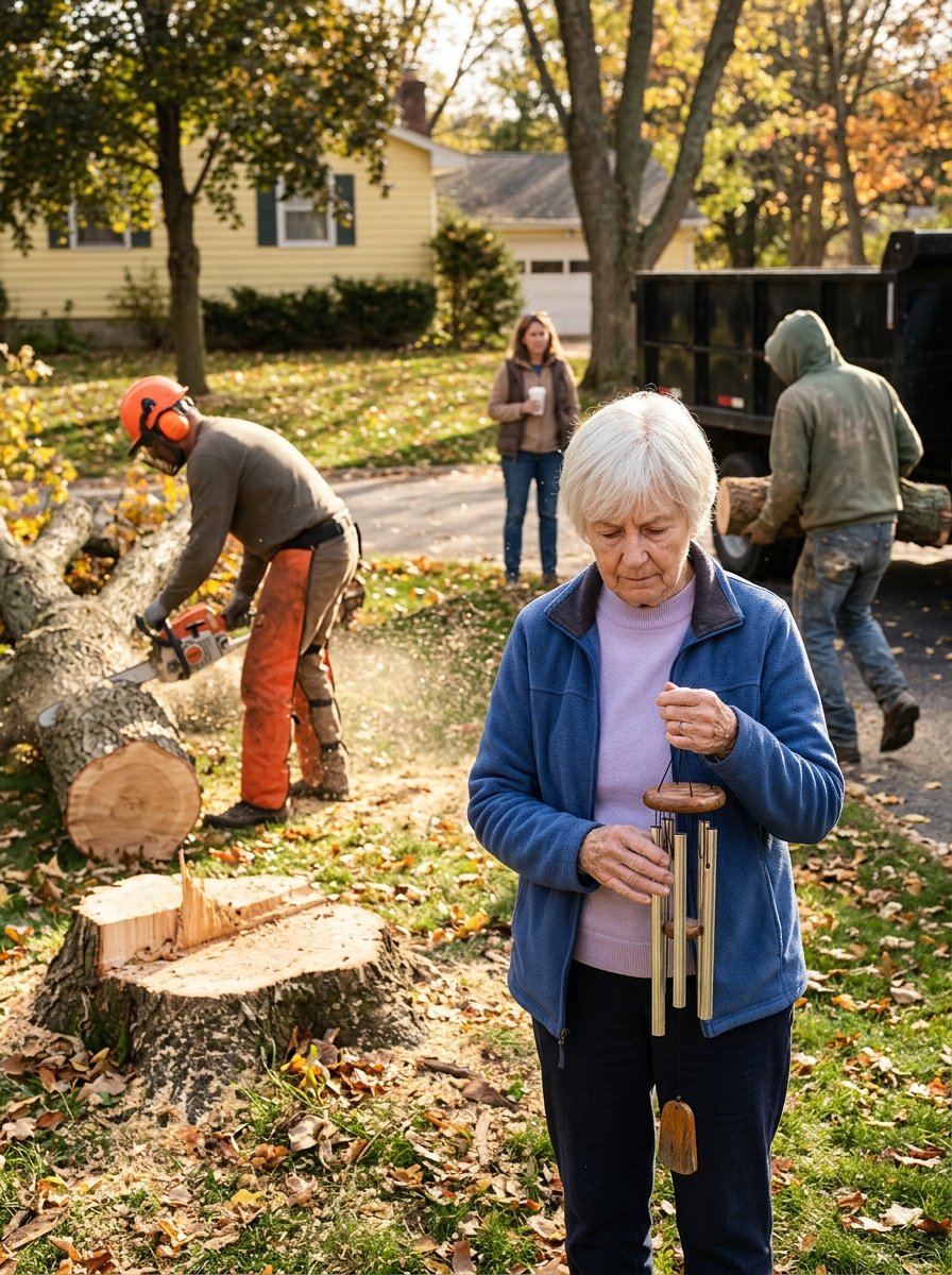 My Neighbor Cut Down the Tree My Late Husband Planted 47 Years Ago. One Phone Call Ended Her Smile.